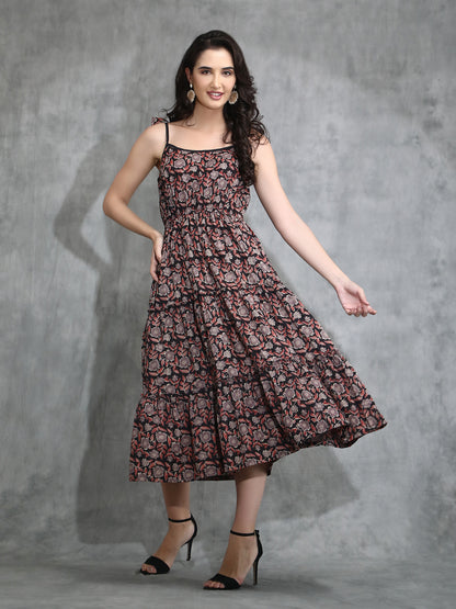 Black Tiered Maxi Dress