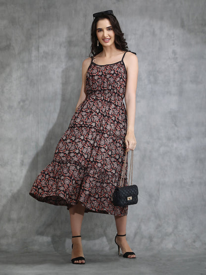 Black Tiered Maxi Dress